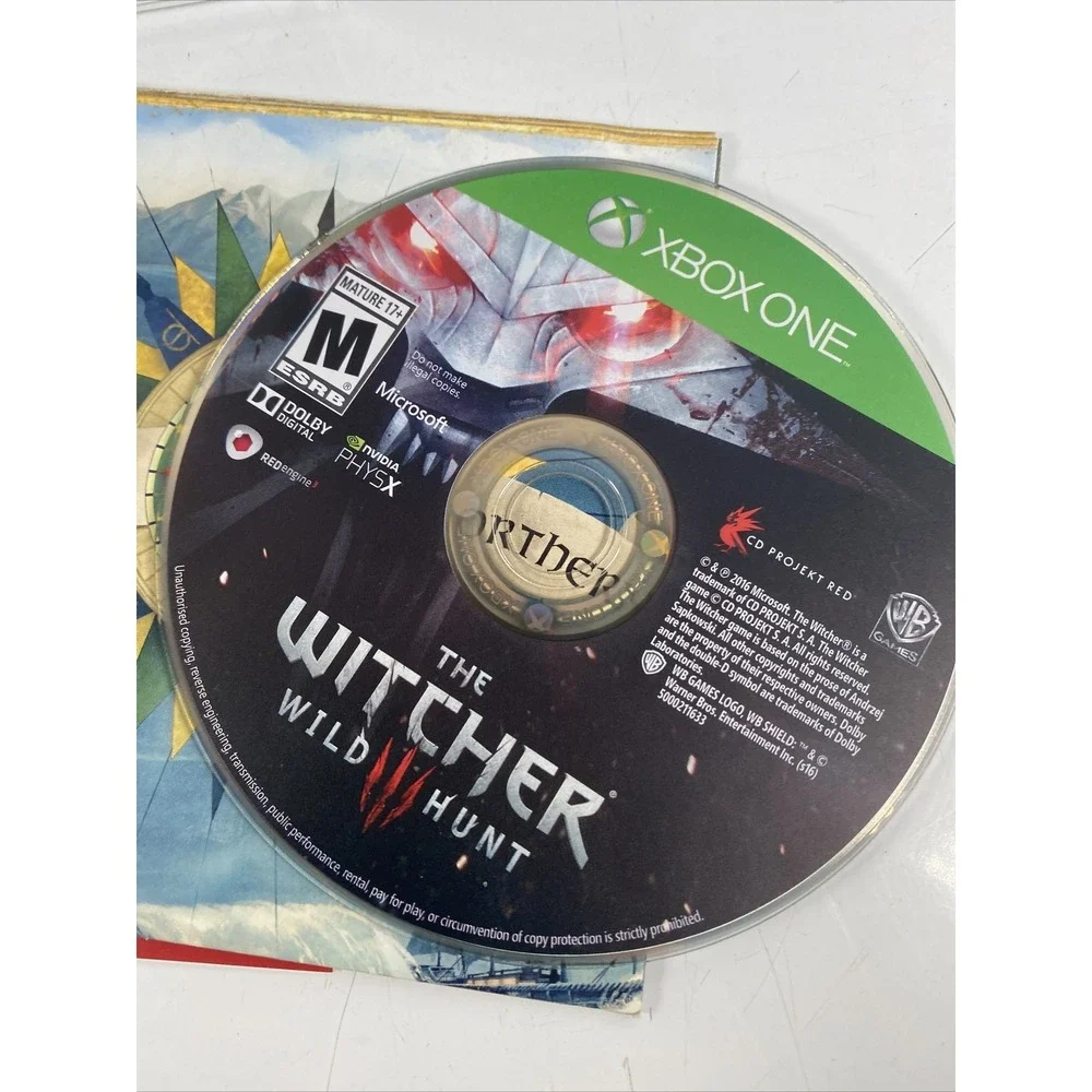The Witcher: Wild‎ Hunt Xbox One Microsoft, XB1, Tested, Map Inside, Excellent!!